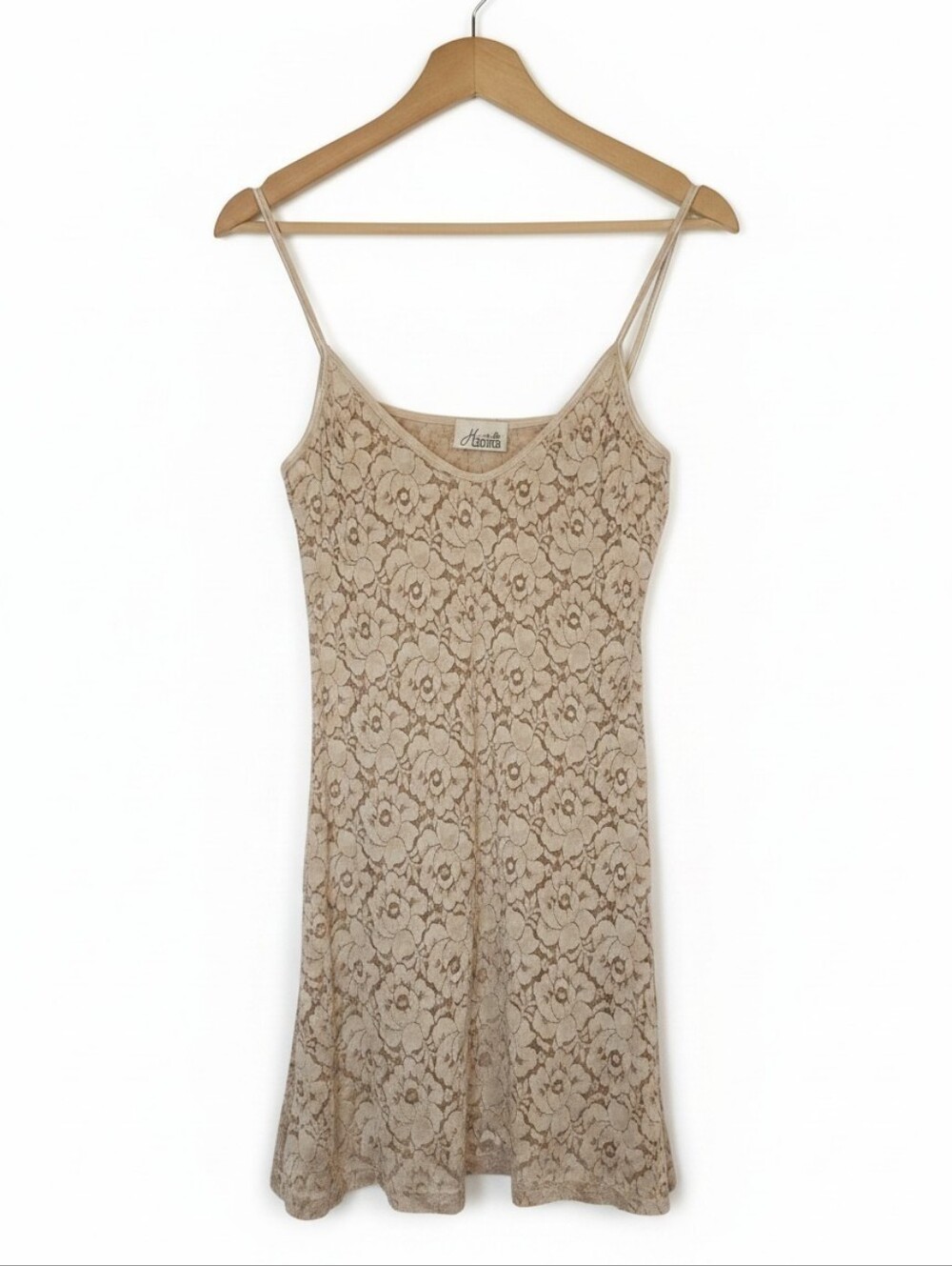 Vintage Hanna Cream Lace Slip Dress